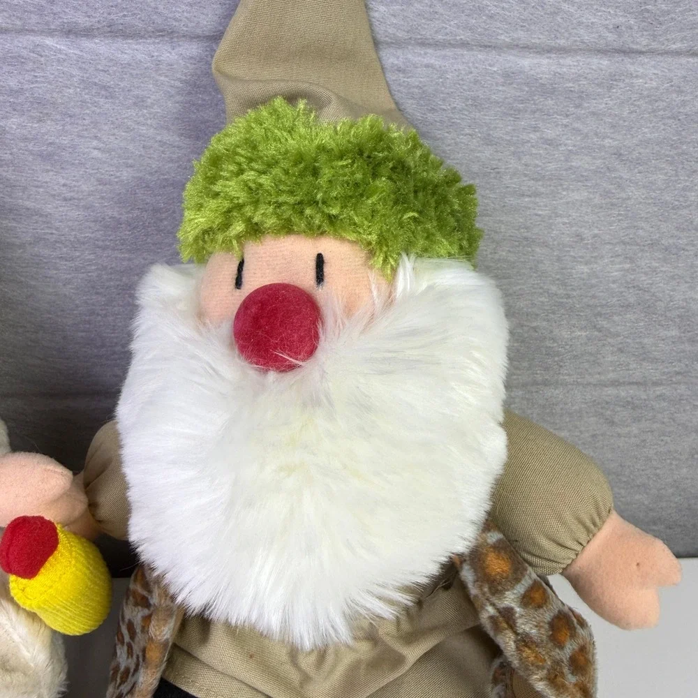 Set of 2 Christmas Gnomes Santa Ireland Germany Plush Stuffed Toys Festive Decor